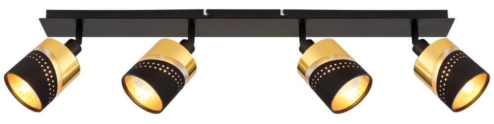 4-light ceiling spotlight Or black with gold Globo 9007371455706