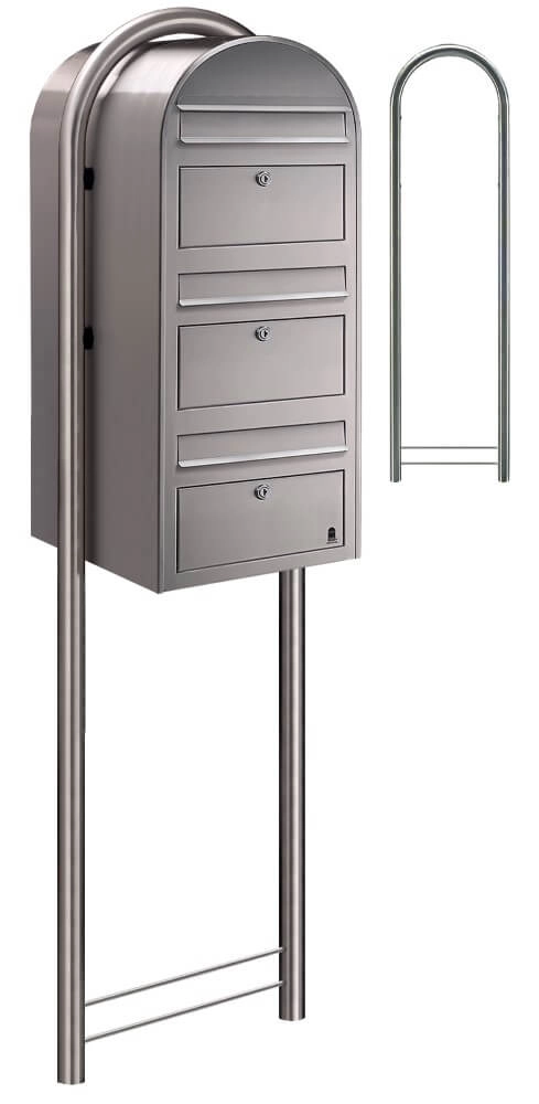 Mailbox Trio i Stainless steel Bobi 6417237015112
