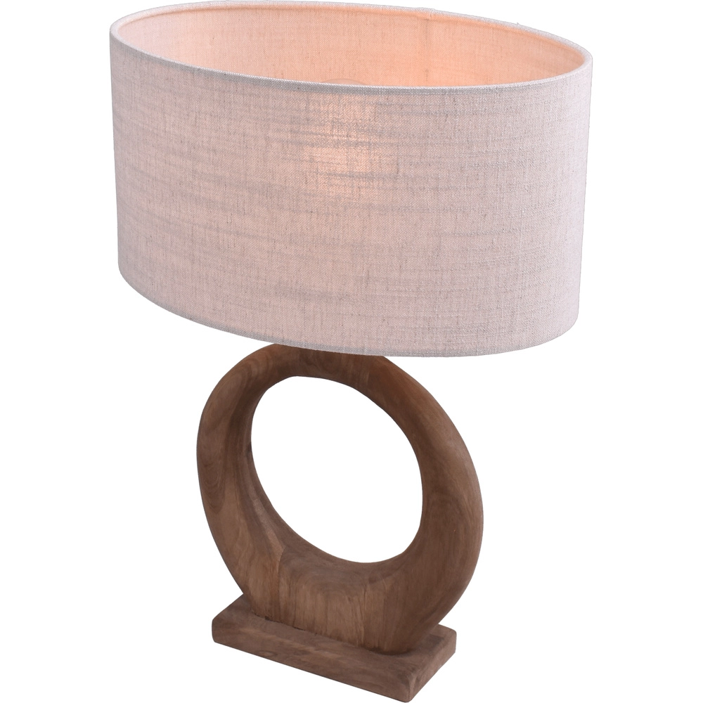 Japandi table lamp Woodie Round 40cm -wood with natural Masterlight 8718121392752