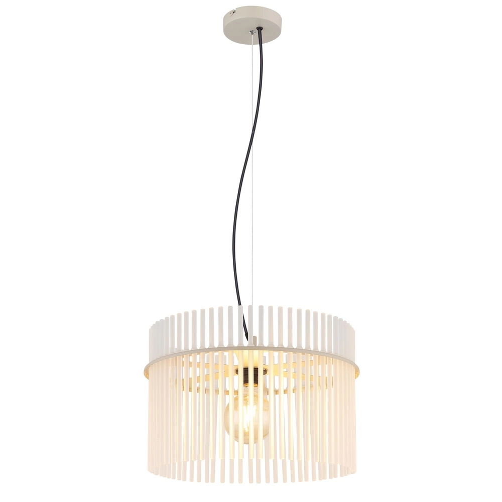 Pendant lamp Gorley sand brown with glass Ø 40cm