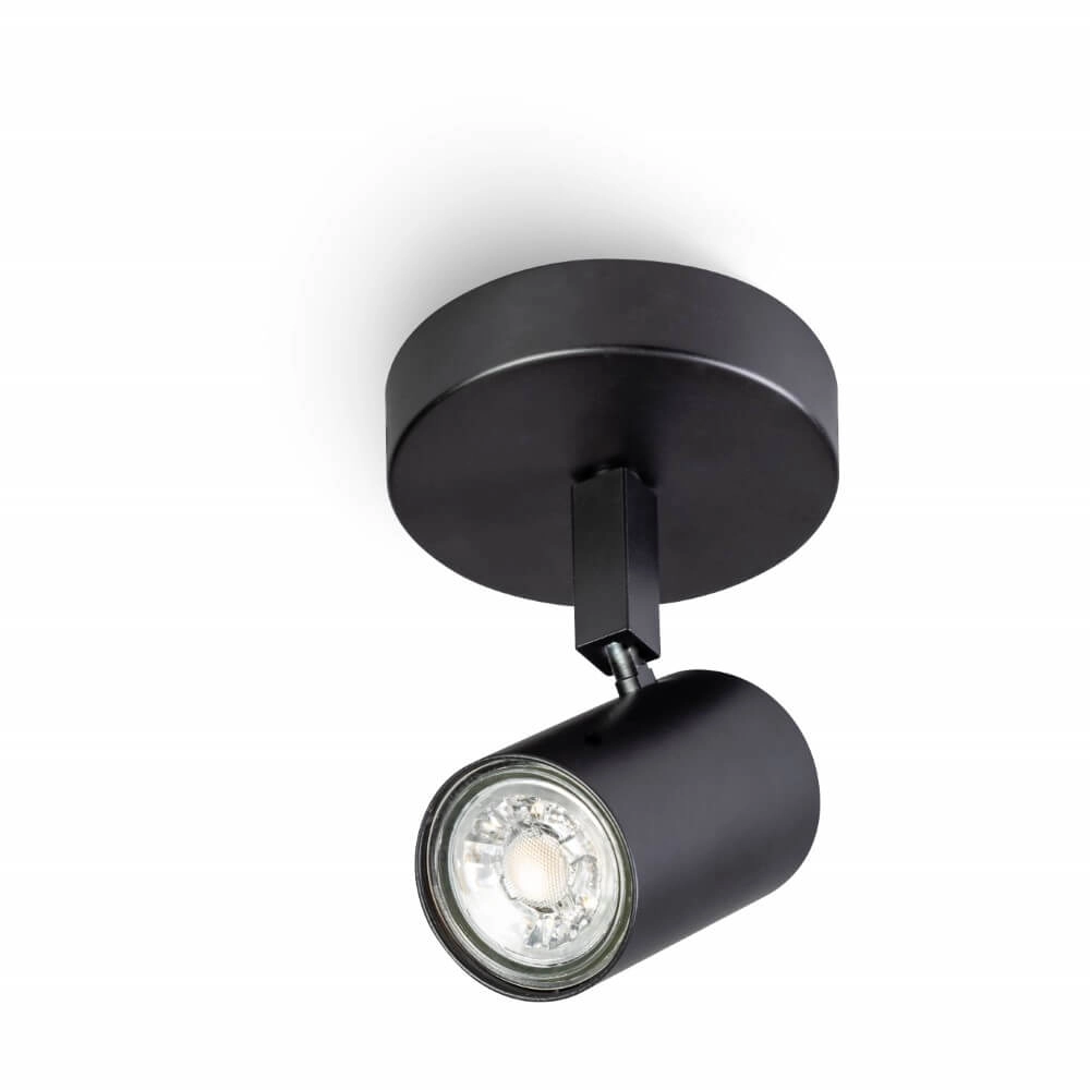 Single surface-mounted spotlight The Common black