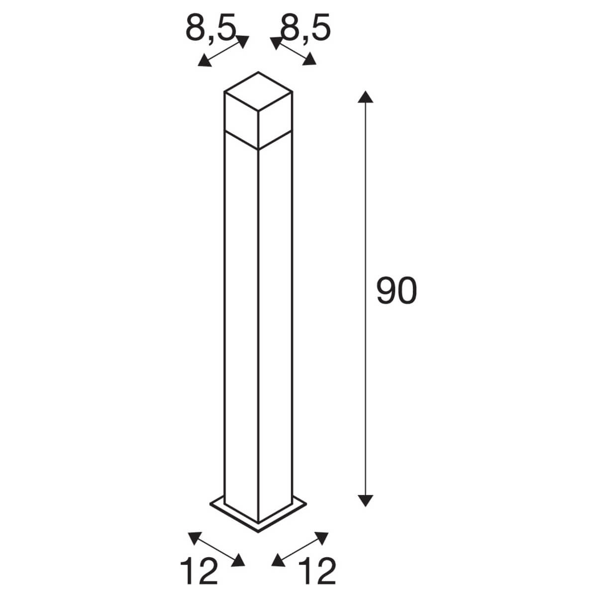 Square path lighting Grafit 90 SLV 4024163262699