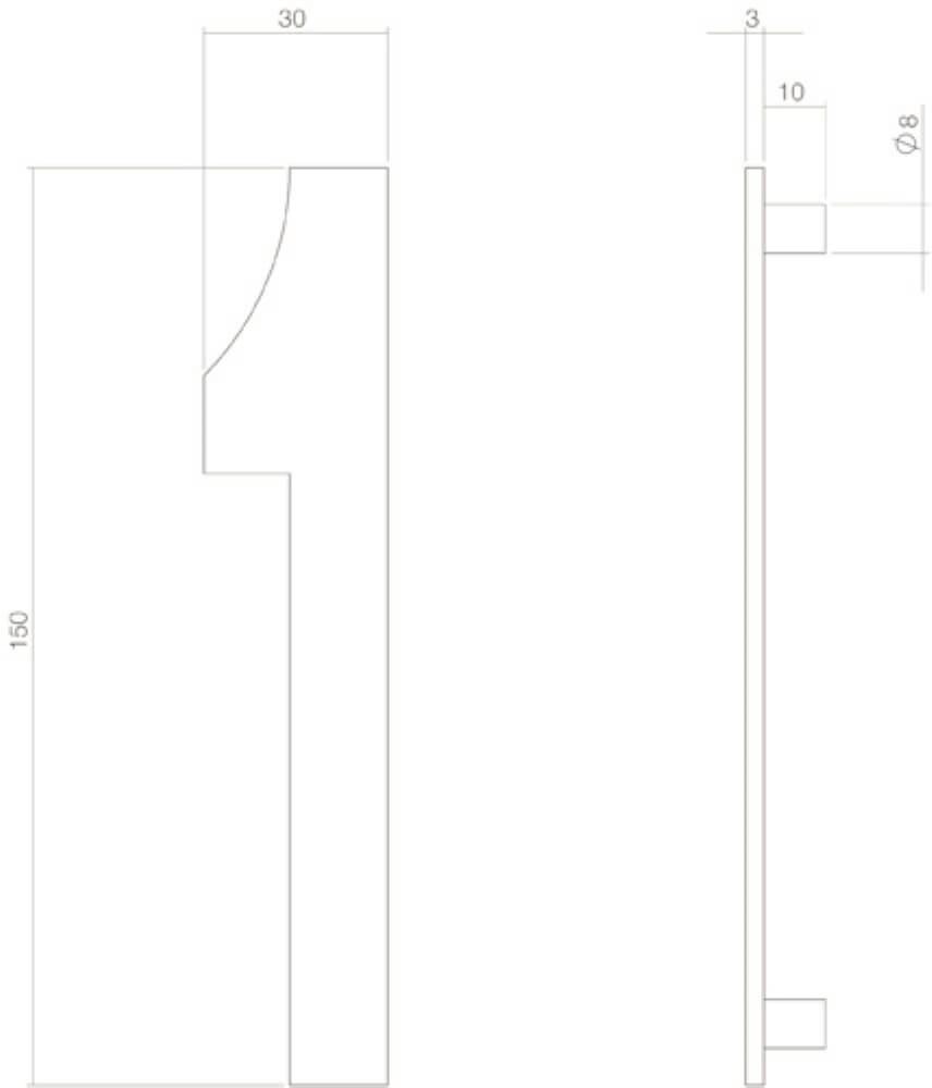 House number 1 Numbra 15cm brass Intersteel 8714186697368