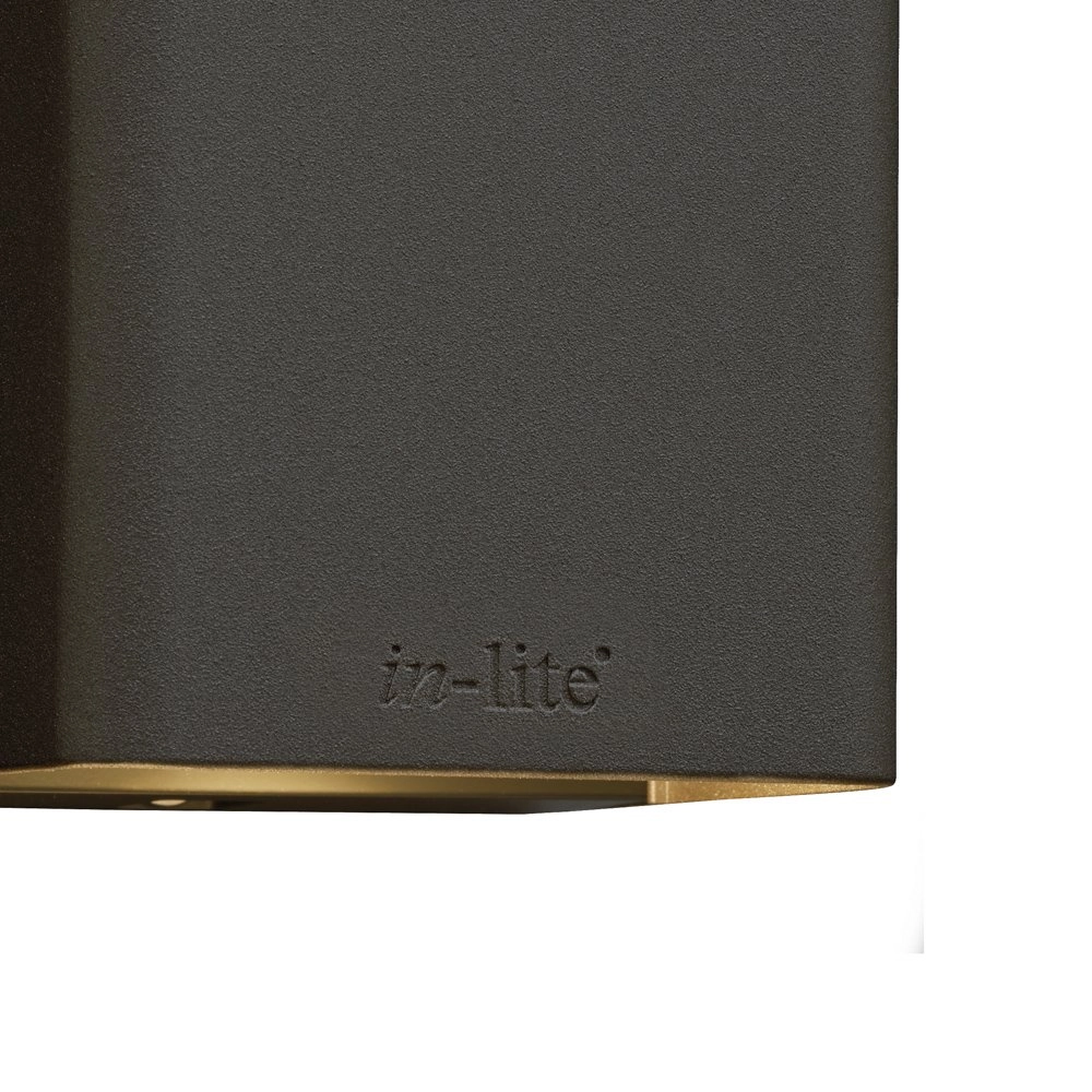 Up - downlighter Ace Up - Down 230 volt 2x3.5w - 3000K - 10cm dark grey In-lite 8717051003585