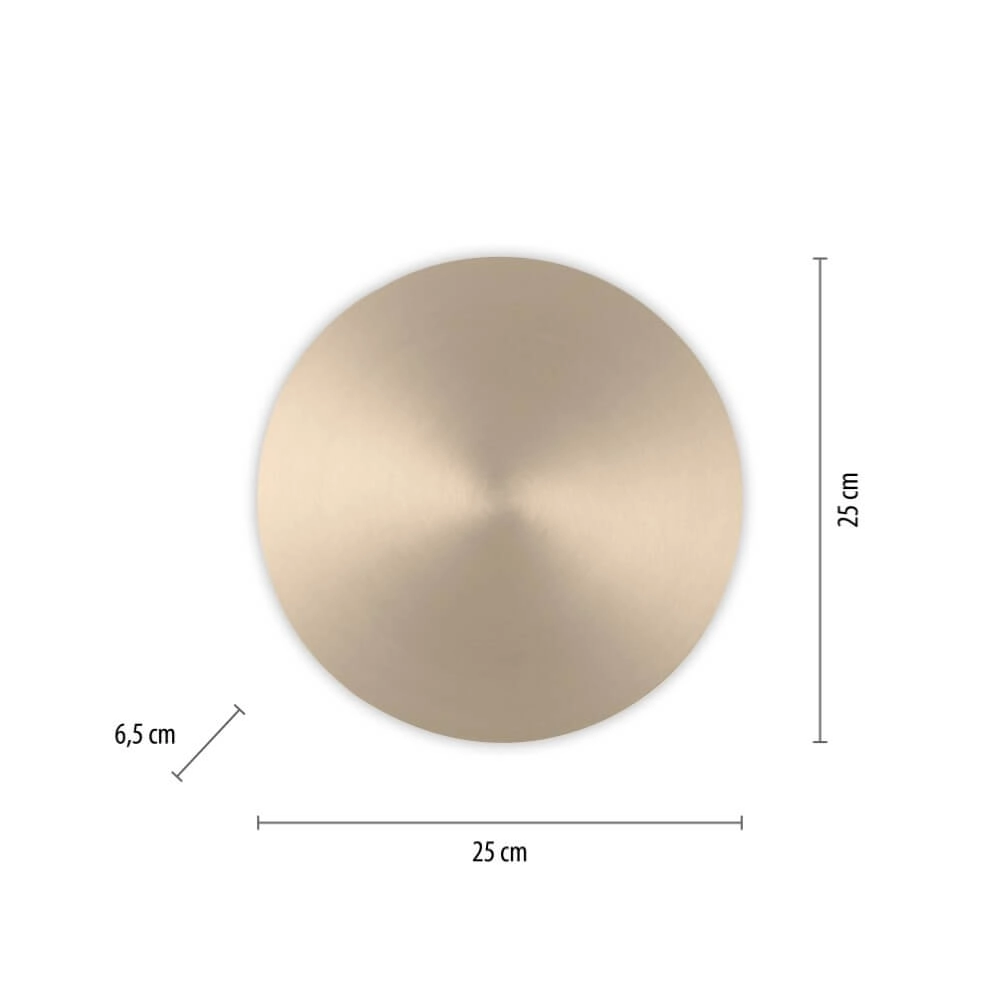 Design wall lamp Akku Puntua Ø 25cm brass Paul Neuhaus 4012248372524
