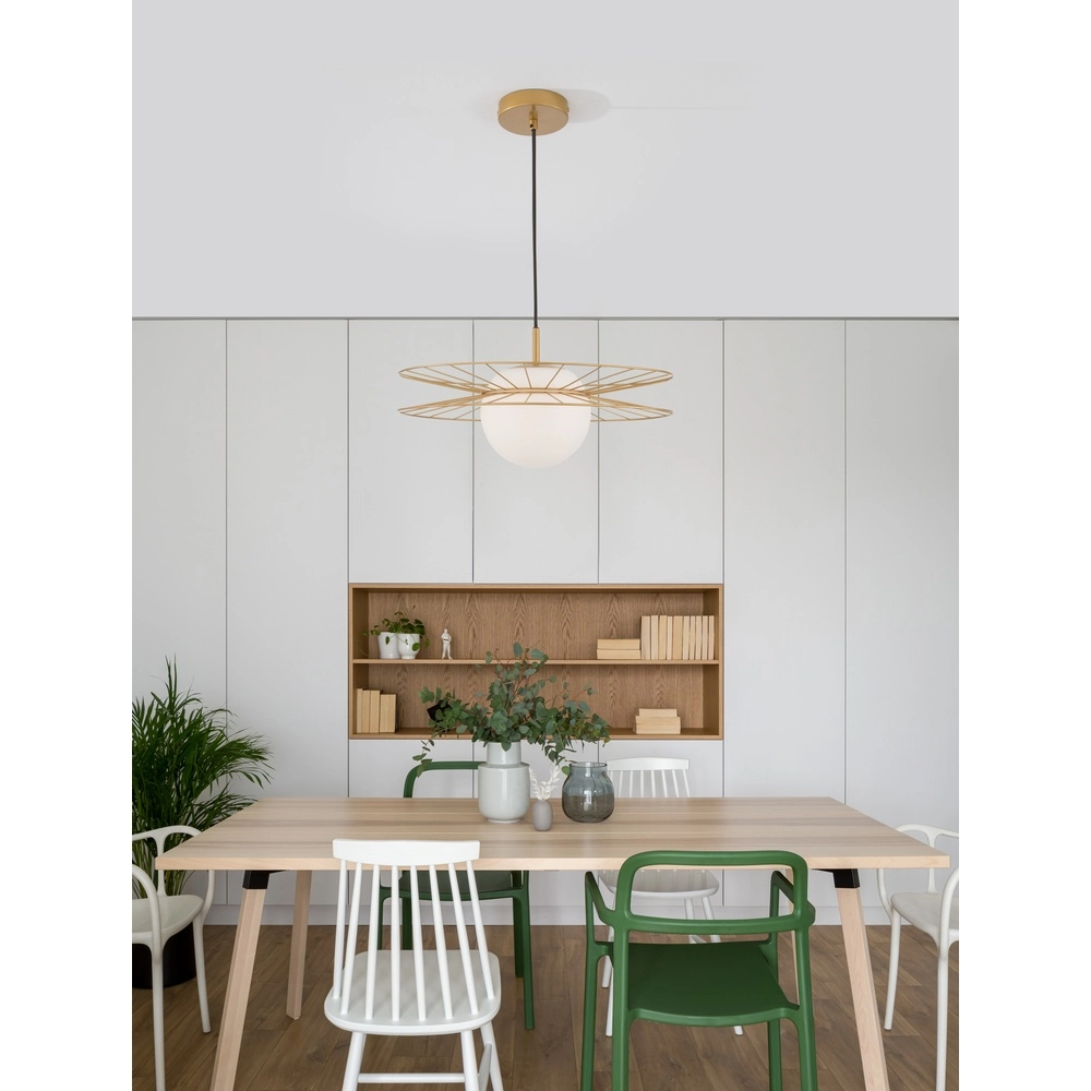 Golden pendant lamp Ellery Ø 45cm