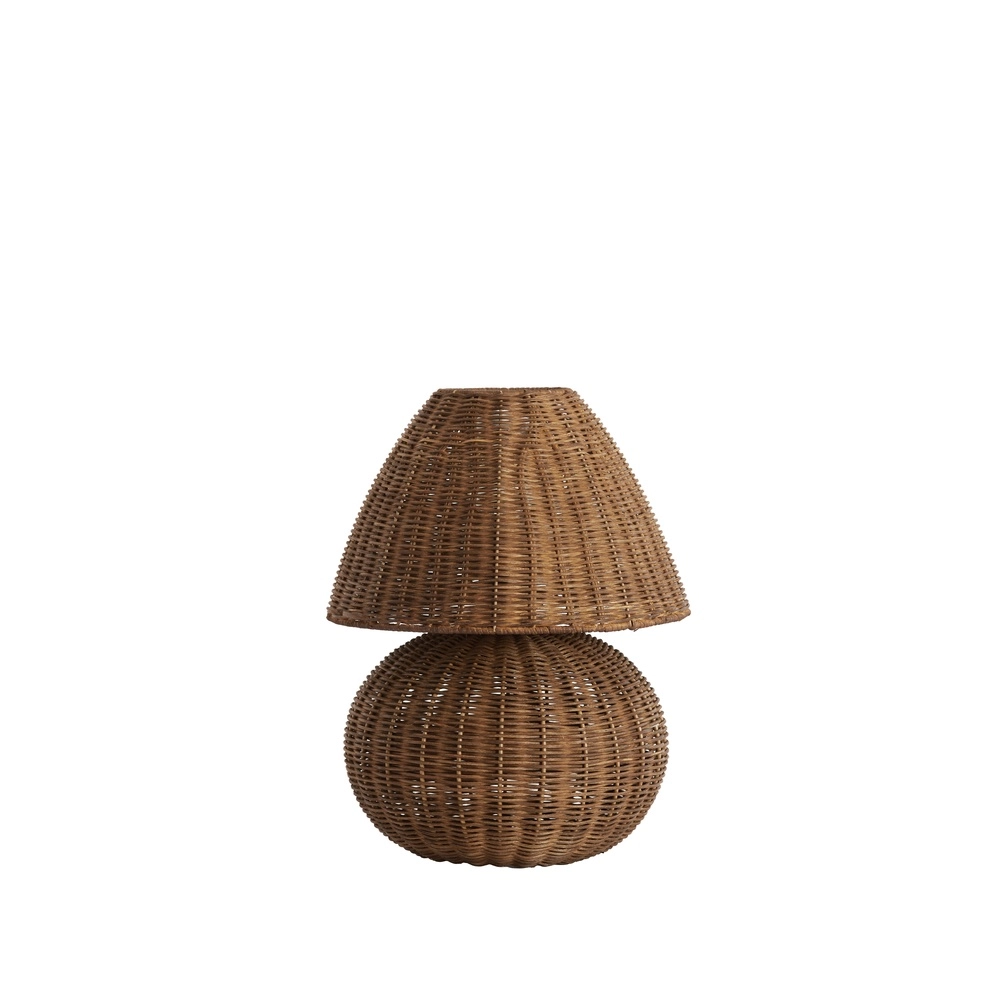 Rattan table lamp Mavon Ø 27.5cm - dark rattan