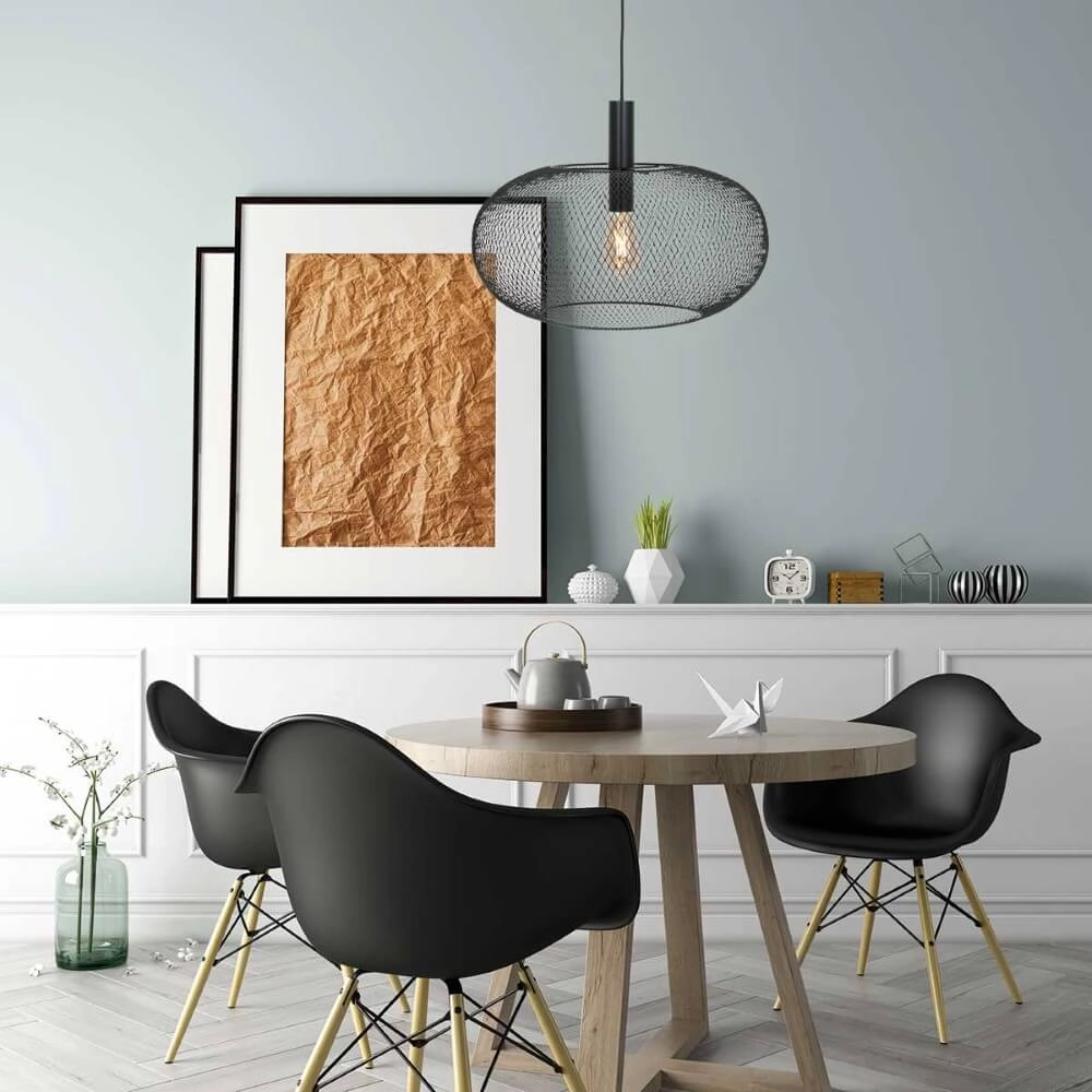 Black pendant lamp Cloud Ø 50cm Steinhauer 8712746148664
