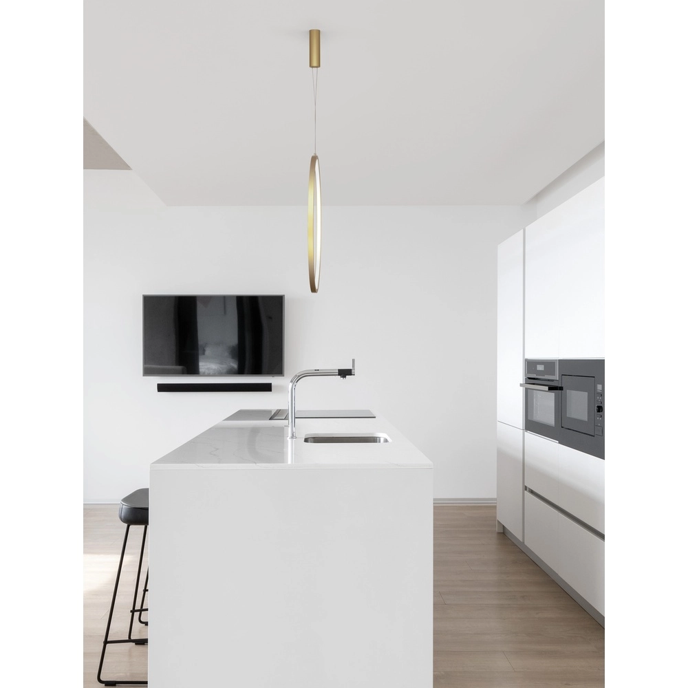 Round pendant lamp Change Ø 80.7cm gold Lyora 5212017437327