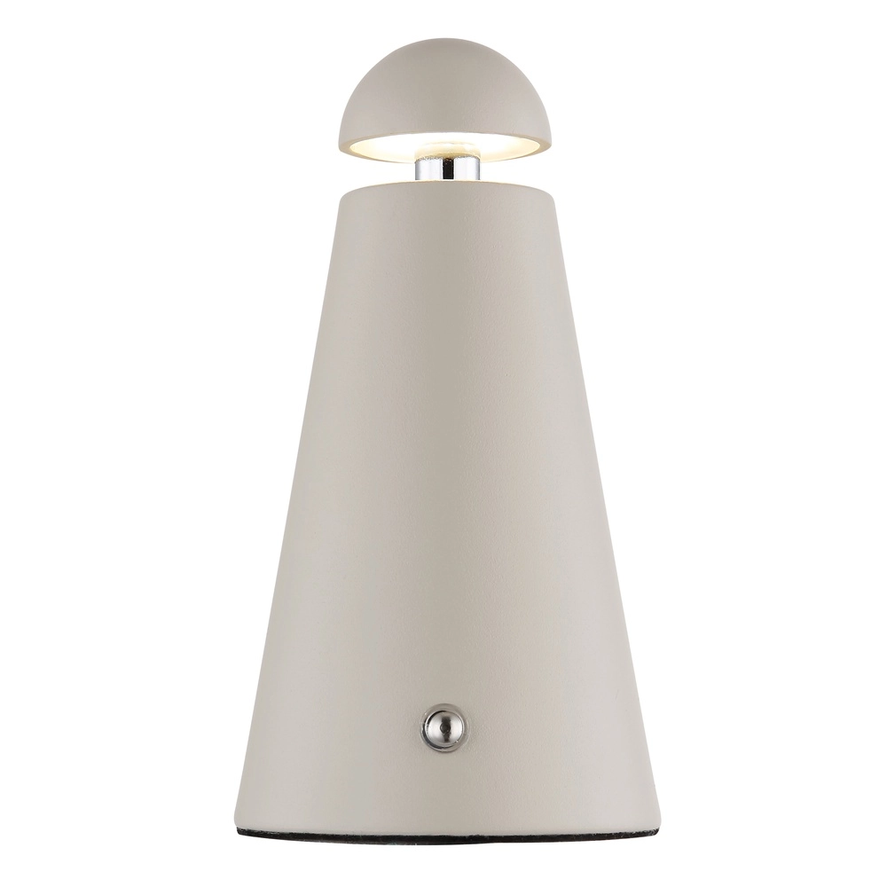 Modern table lamp Liva Sand Brown Rechargeable