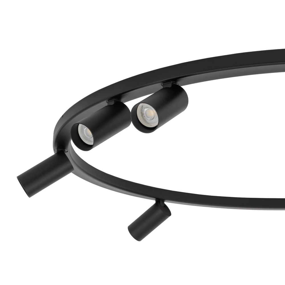 Circle surface-mounted spotlights Fourty 7x GU10 - black Lyora 5903139119443