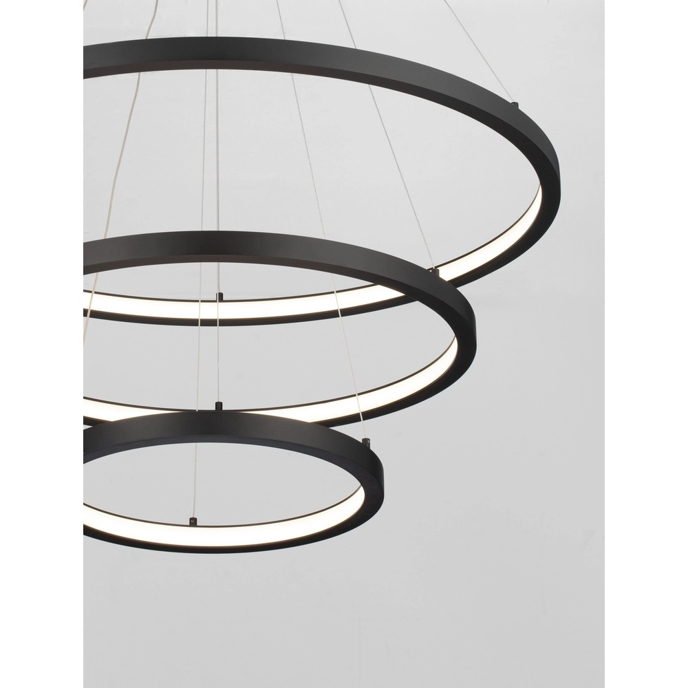 Black pendant lamp Empatia Design Triple Lyora 5212017442710