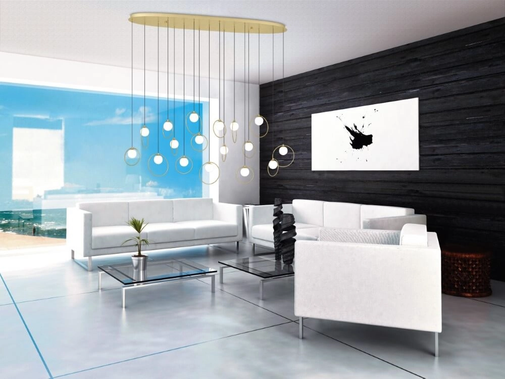 Oval hanging lamp Portocolom 148cm Stars of Light 9008606270613