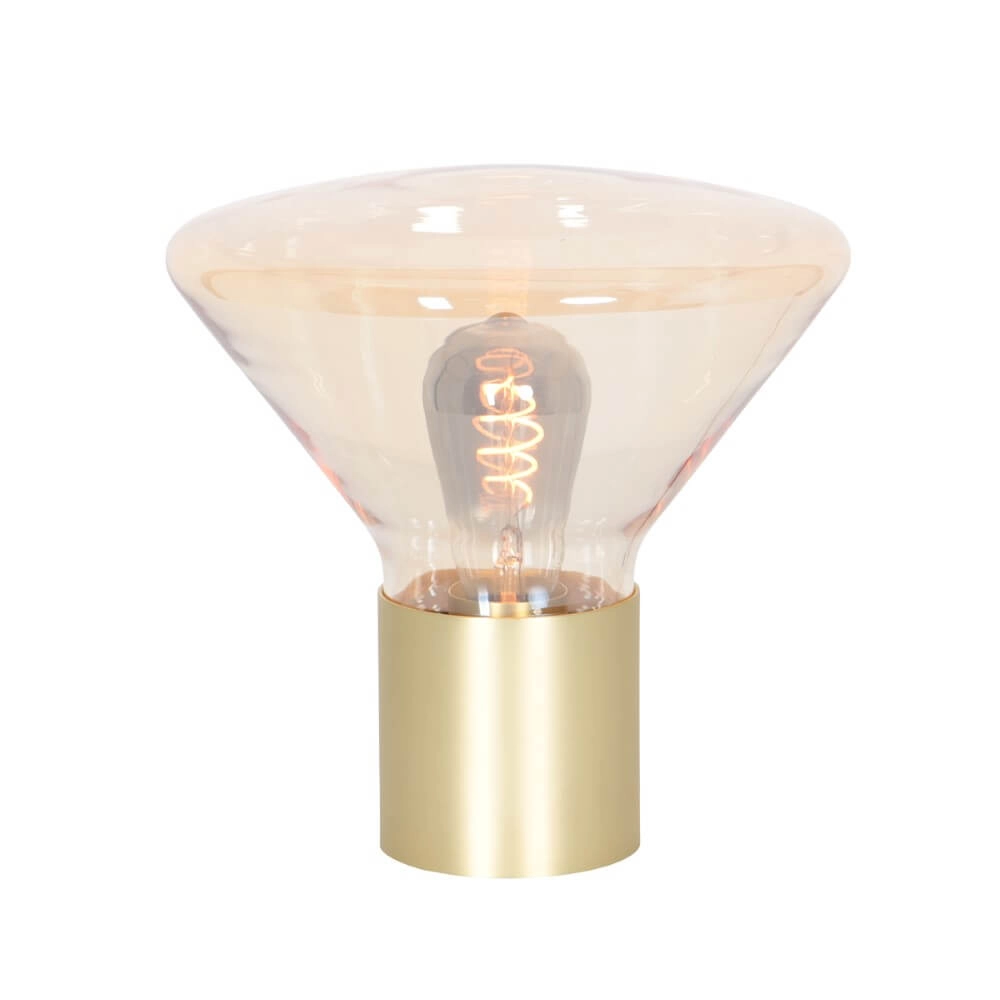 Table lamp Ambiance Gold with amber glass
