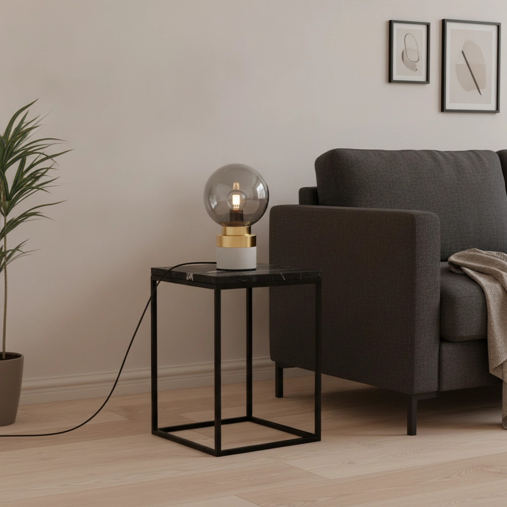 Table lamp Juliet Gray with gold