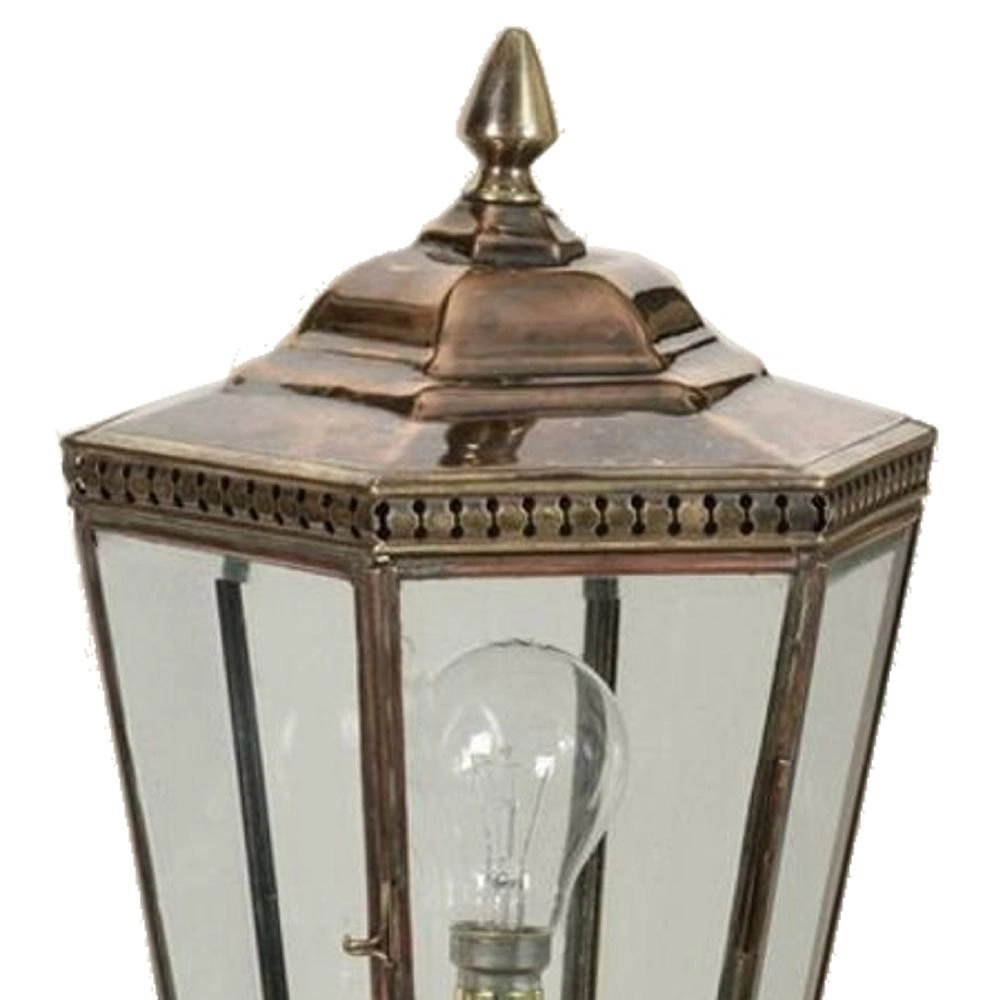Country outdoor lamp Chelsea Short Pillar handmade - polished nickel (n) Limehouse 8716803507050