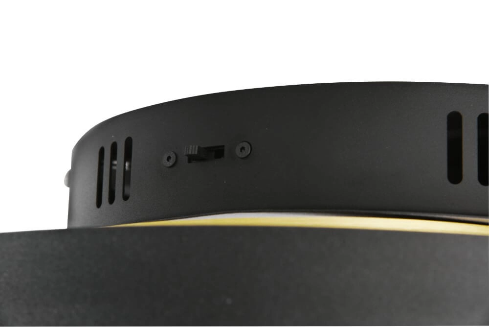 Dimmable ceiling lamp Caya gold with black Trio 4017807541953