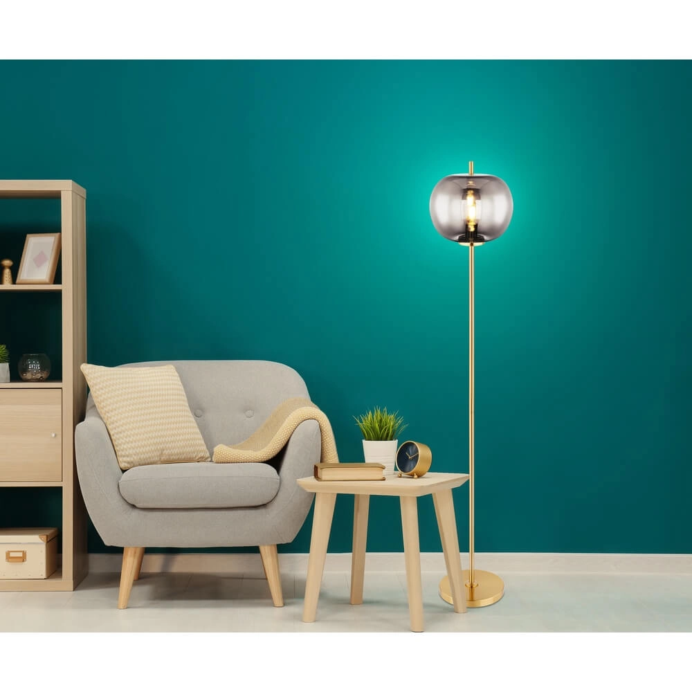 Golden floor lamp Blacky I only Ø 30cm Globo 9007371422043