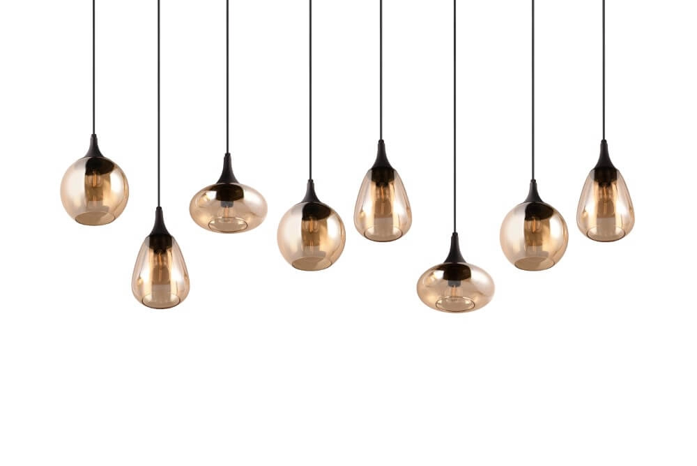 8-light pendant lamp Lumina with amber glass Trio 4017807577679