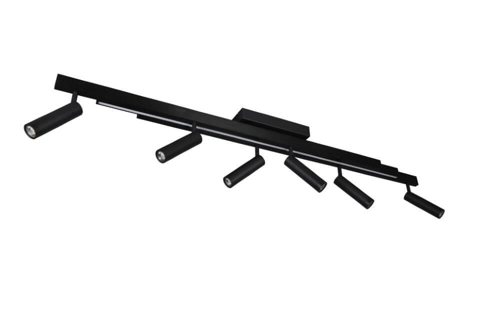6-light LED spot Zeno black Trio 4017807627312