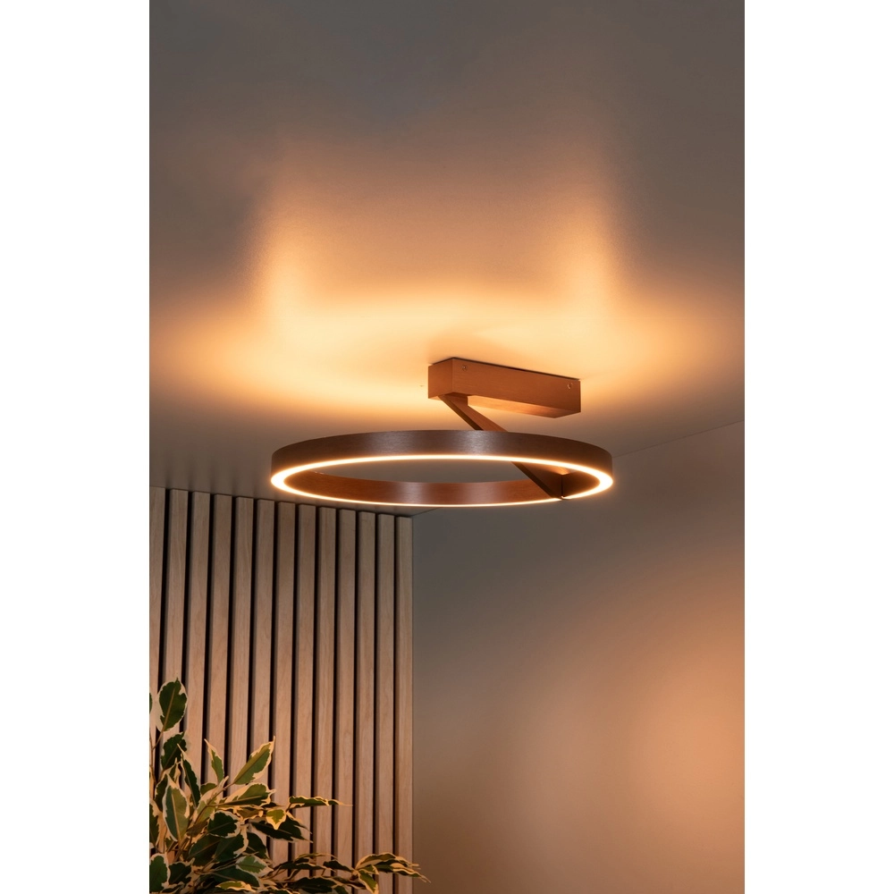 Design ceiling lamp Applause Ø 40cm - coffee brown - with remote control Premium by Lucide 5411212221797
