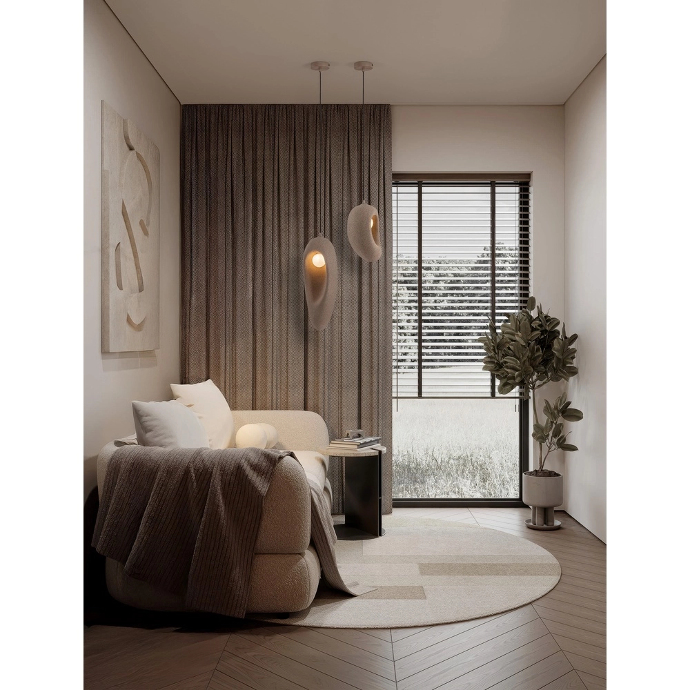 Natural pendant lamp Tempus brown 30cm Lyora 5212017476845
