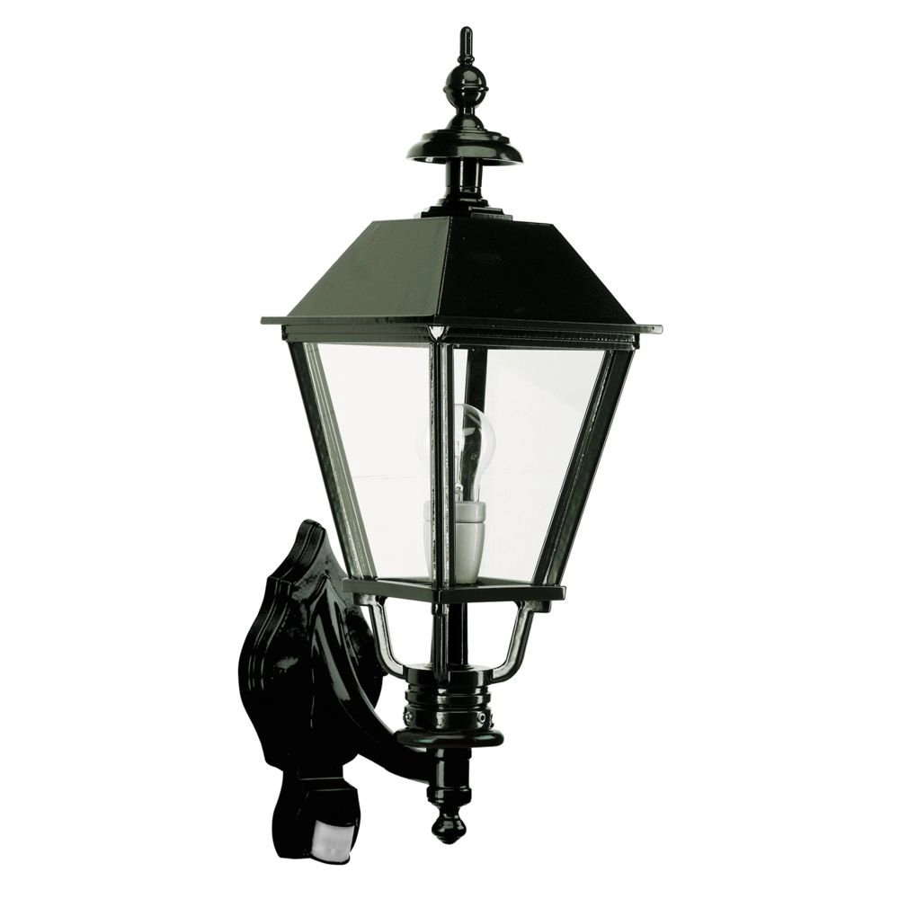 Outdoor lamp Darwin with motion detector - black