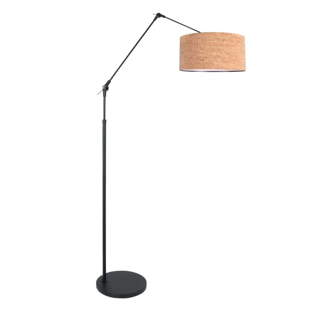 Black floor lamp Prestige Chic with cork cap Ø40cm