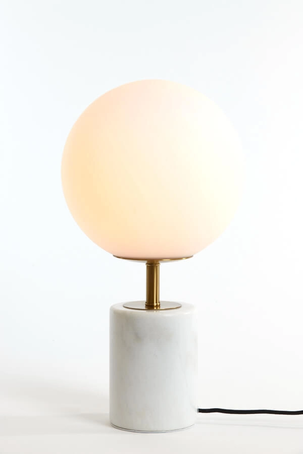 Design table lamp Medina white with gold 47cm