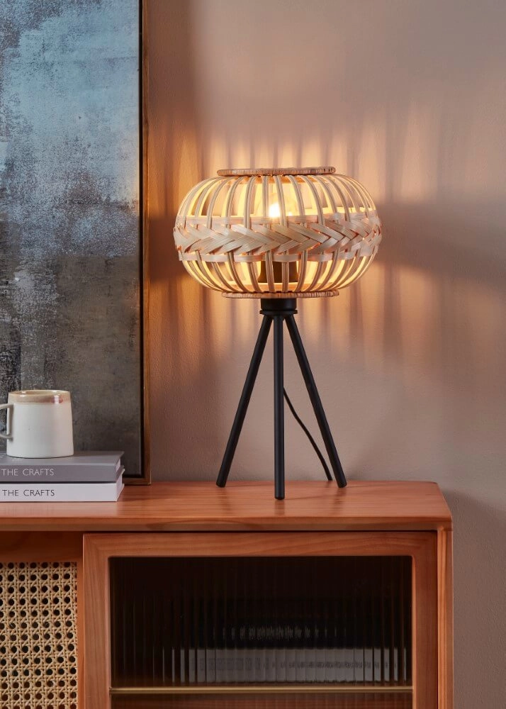 Rattan table lamp Amsfield 1 Eglo 9002759438654