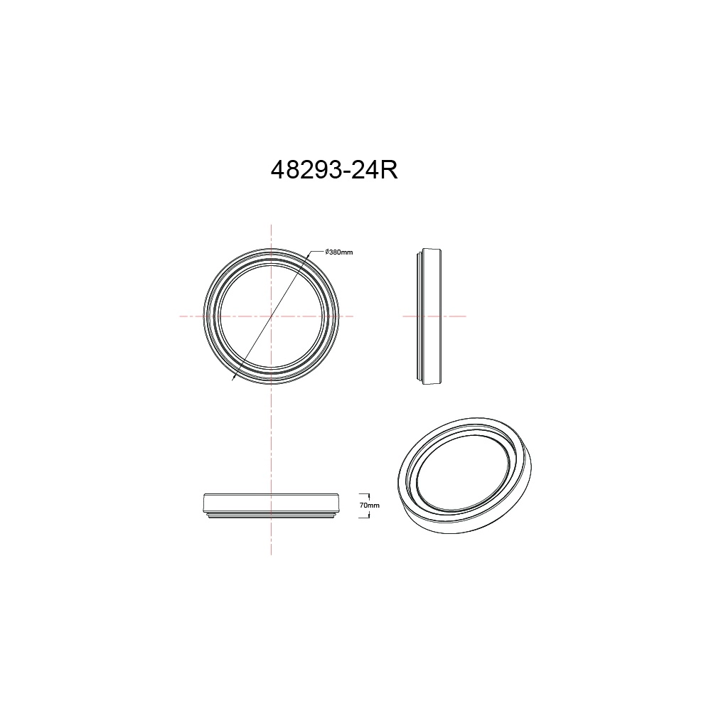 Ceiling lamp Marcia round Ø 38cm Globo 9007371487448