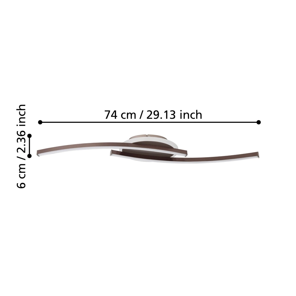 Ceiling lamp Lungolago LED - bronze - round Eglo 9008606316069