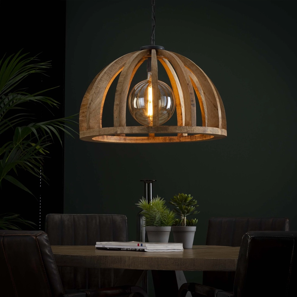 Wooden dining table pendant lamp Orba Ø 60cm - E27
