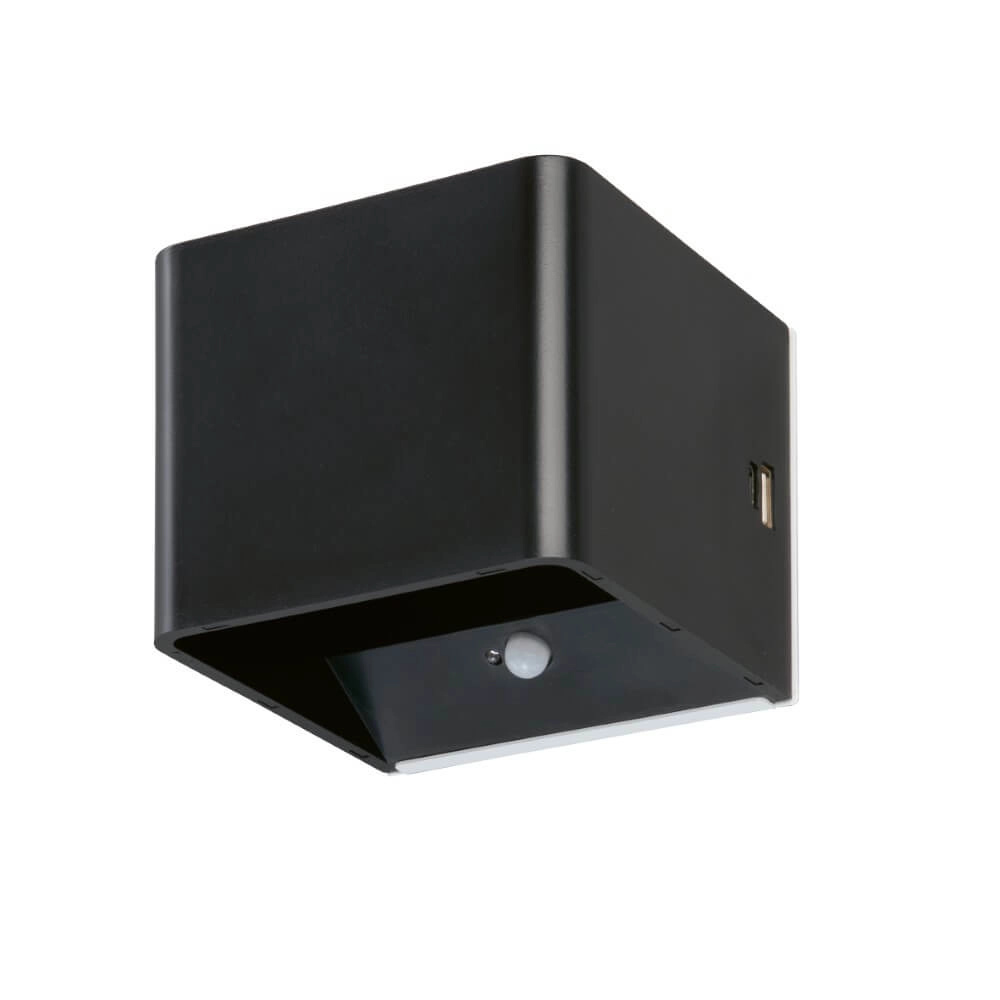 Black surface-mounted spotlight Magnetics Rechargeable