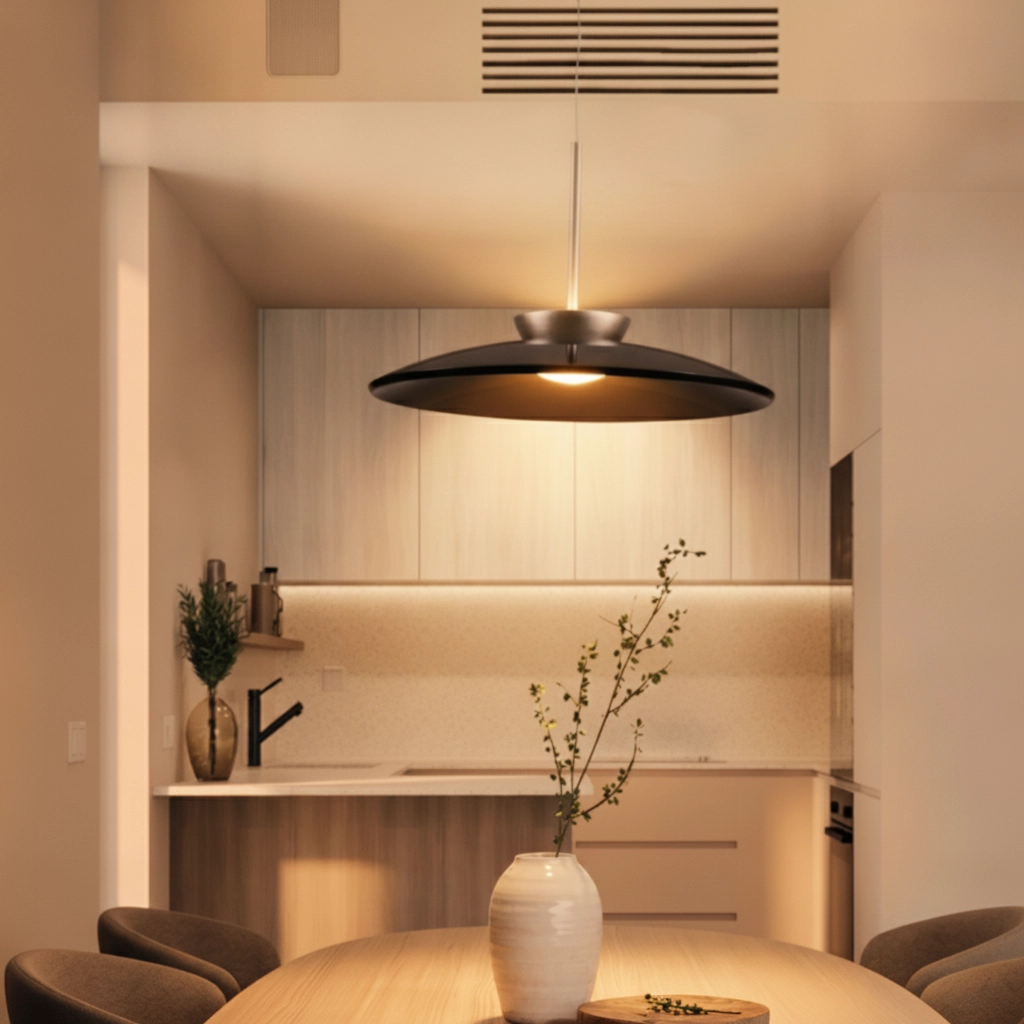 Pendant lamp Esti brown glass Ø 50cm Lyora 5212017461841