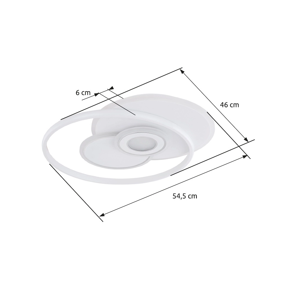 Design ceiling lamp Roderick white round 3000-6000K Globo 9007371408528