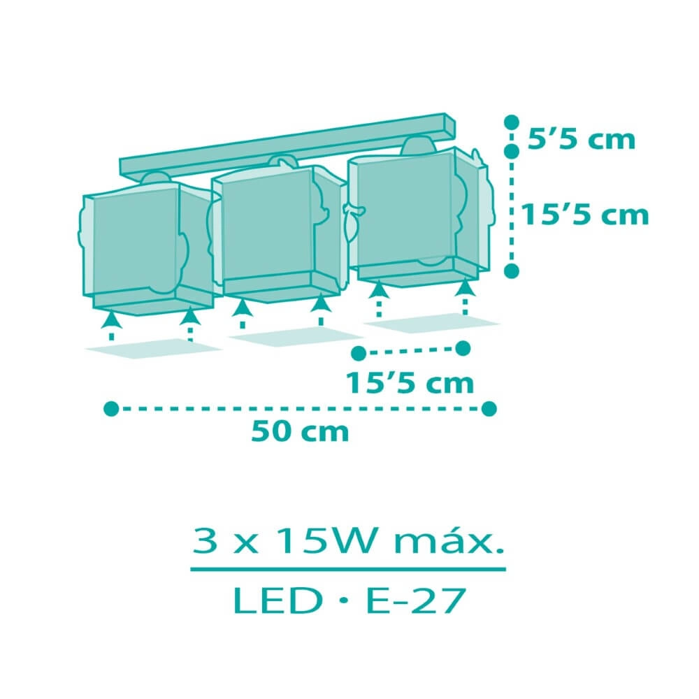 3-light ceiling lamp Mermaids Dalber 8420406634432
