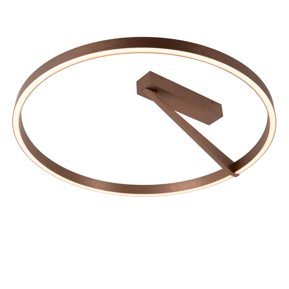 Design ceiling lamp Applause Ø 60cm - coffee brown - with remote control