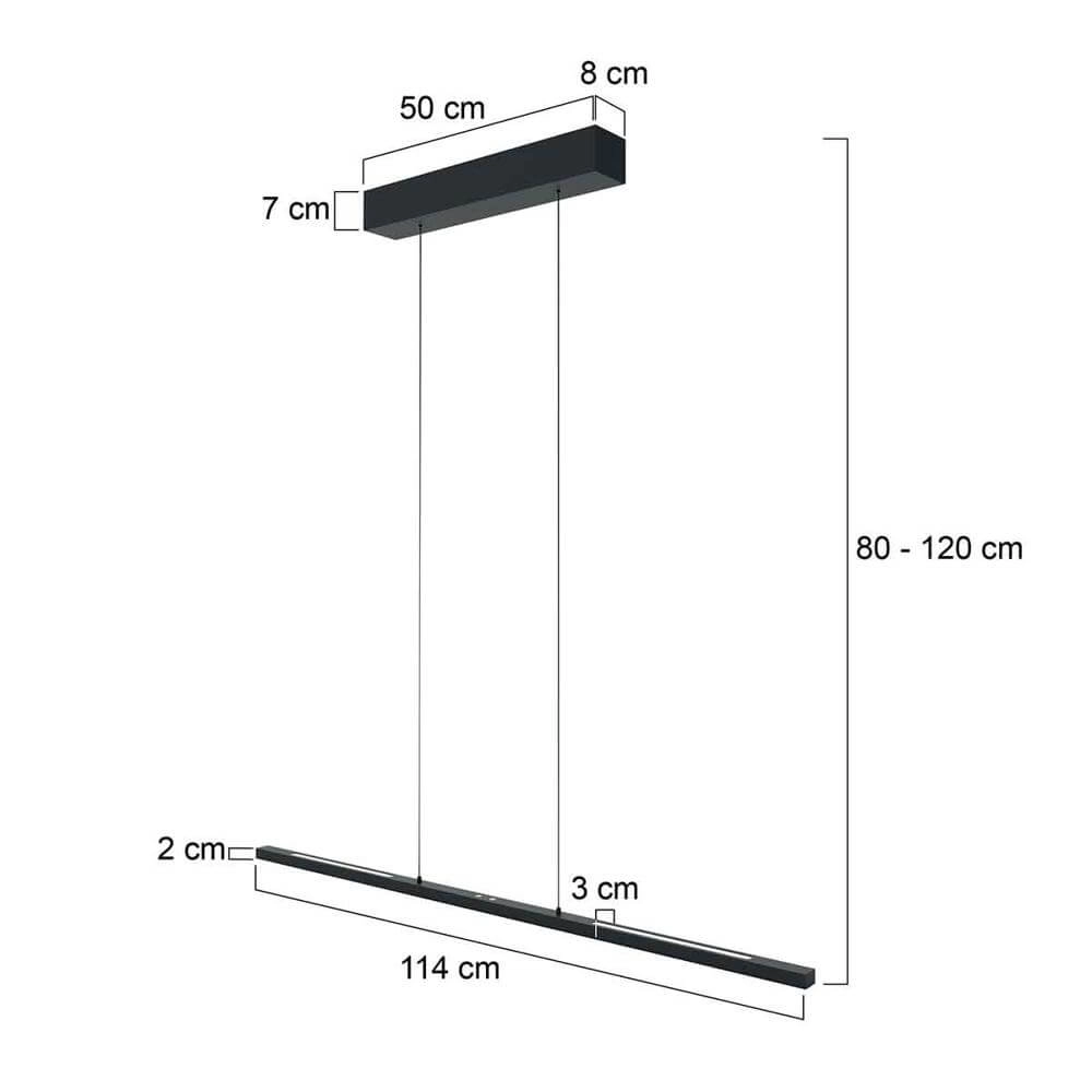 Black pendant lamp Bande design Steinhauer 8712746175813