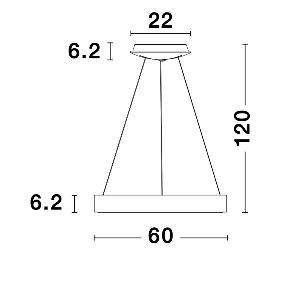 Pendant lamp Rando Thin coffee brown Ø 60cm Lyora 5212017420244