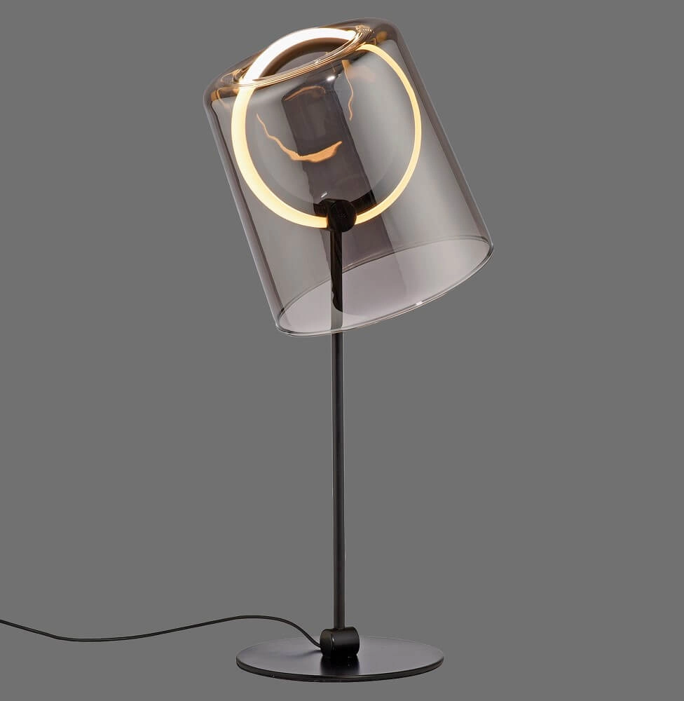 Table lamp Zula black with smoke glass Paul Neuhaus 4012248385869