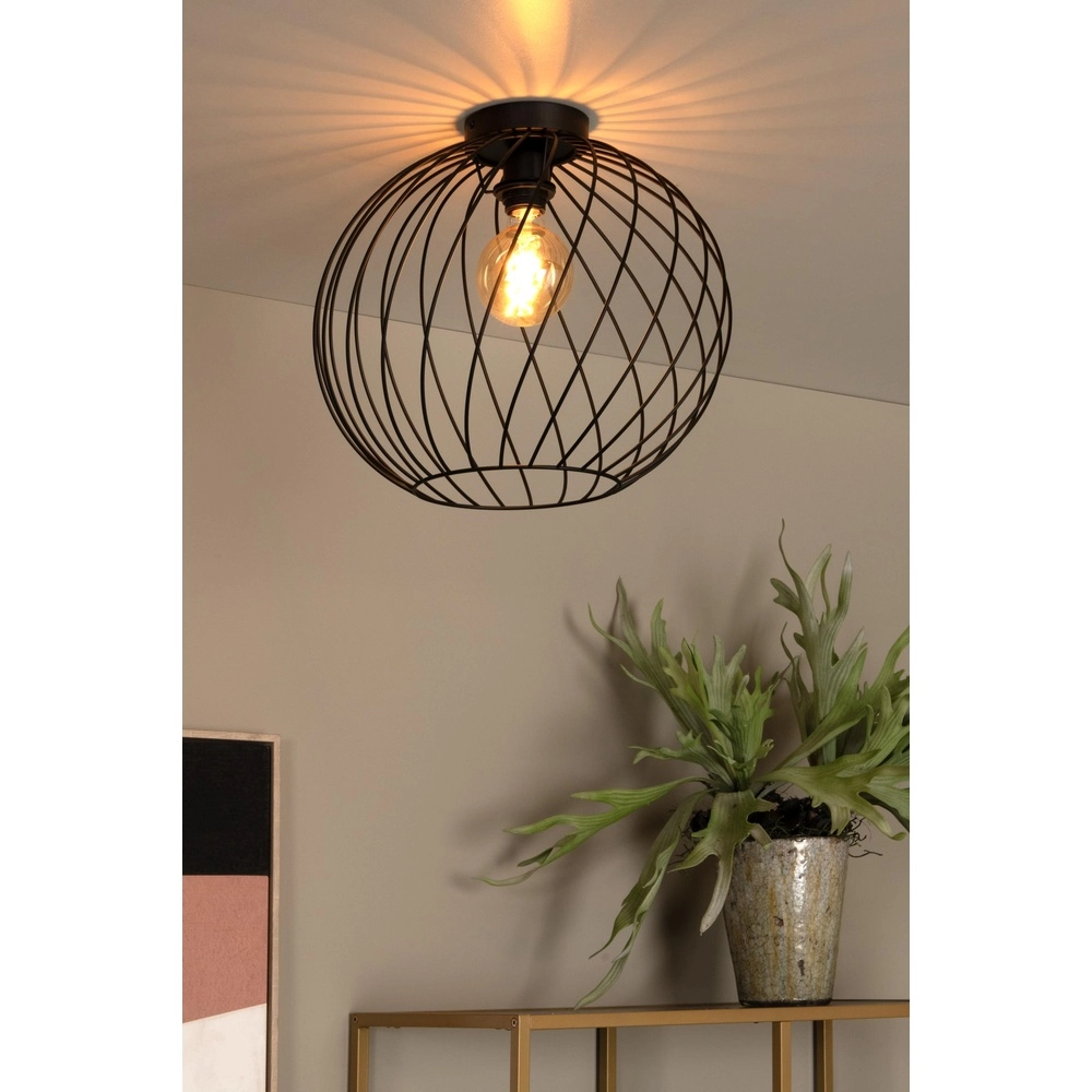 Ceiling lamp Danza black Ø 40cm Lucide 5411212211491