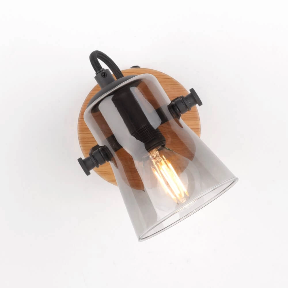 Wall lamp Green Langstrom wood Just Light 4043689994860