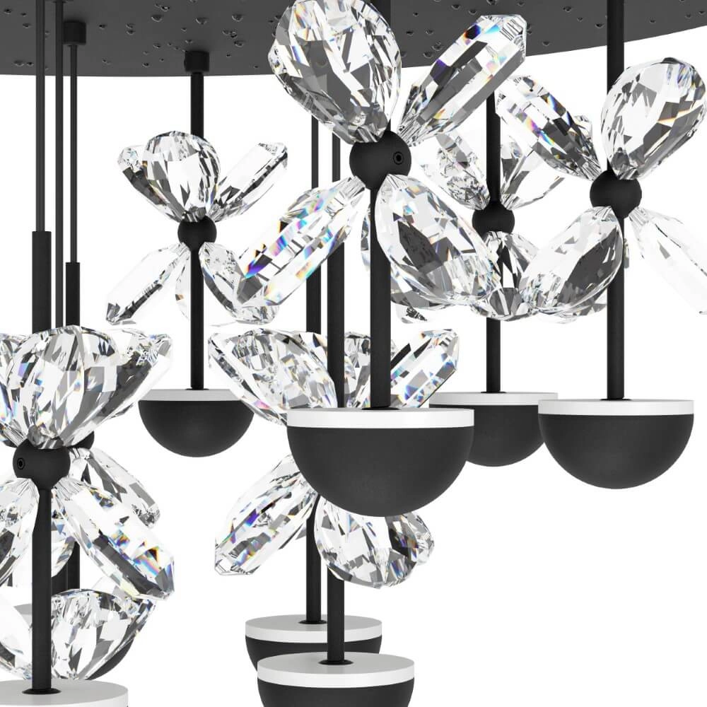 Black ceiling lamp Pianopoli 2 Ø 50cm Stars of Light 9008606270194