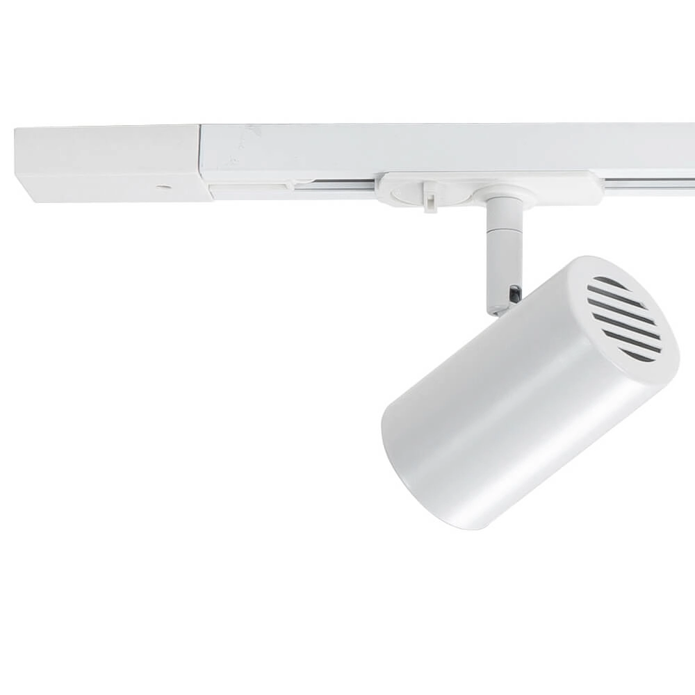 1-phase rail set 100cm Cilinder white with 3 spots Highlight 8718379039546