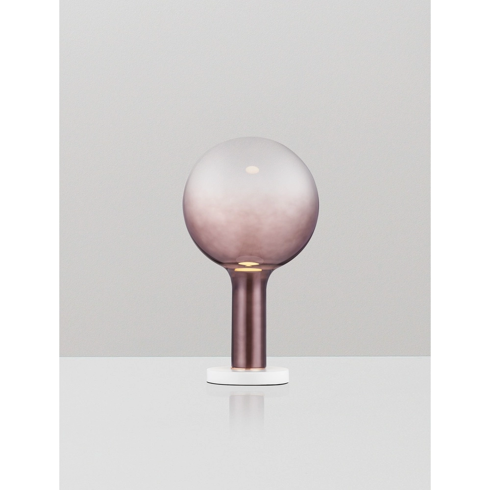 Table lamp Nostos brown glass