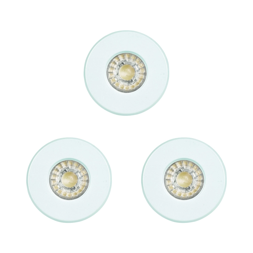 Set of 3 recessed spotlights Igoa white