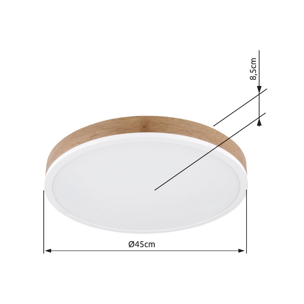 Design ceiling lamp Doro Ø 45cm wood Globo 9007371451166