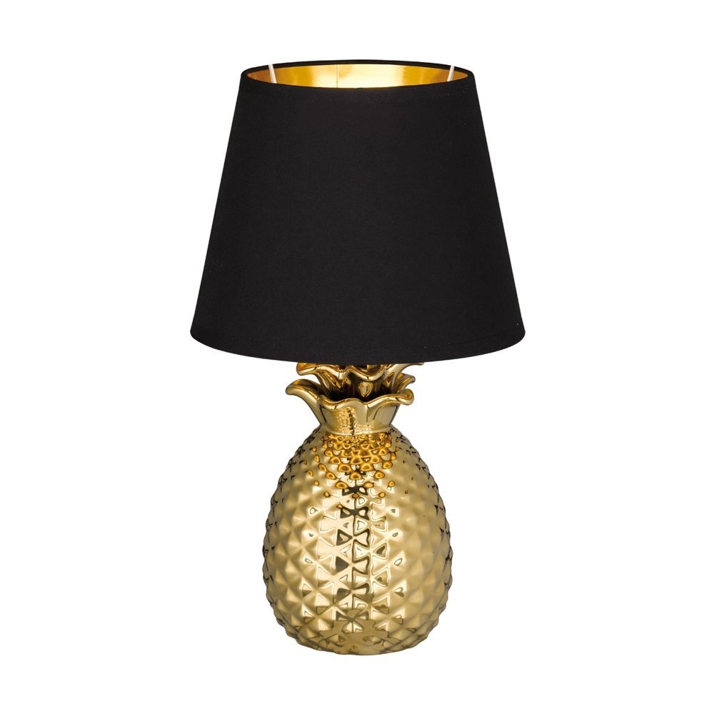 Table lamp Pineapple 35cm gold with black