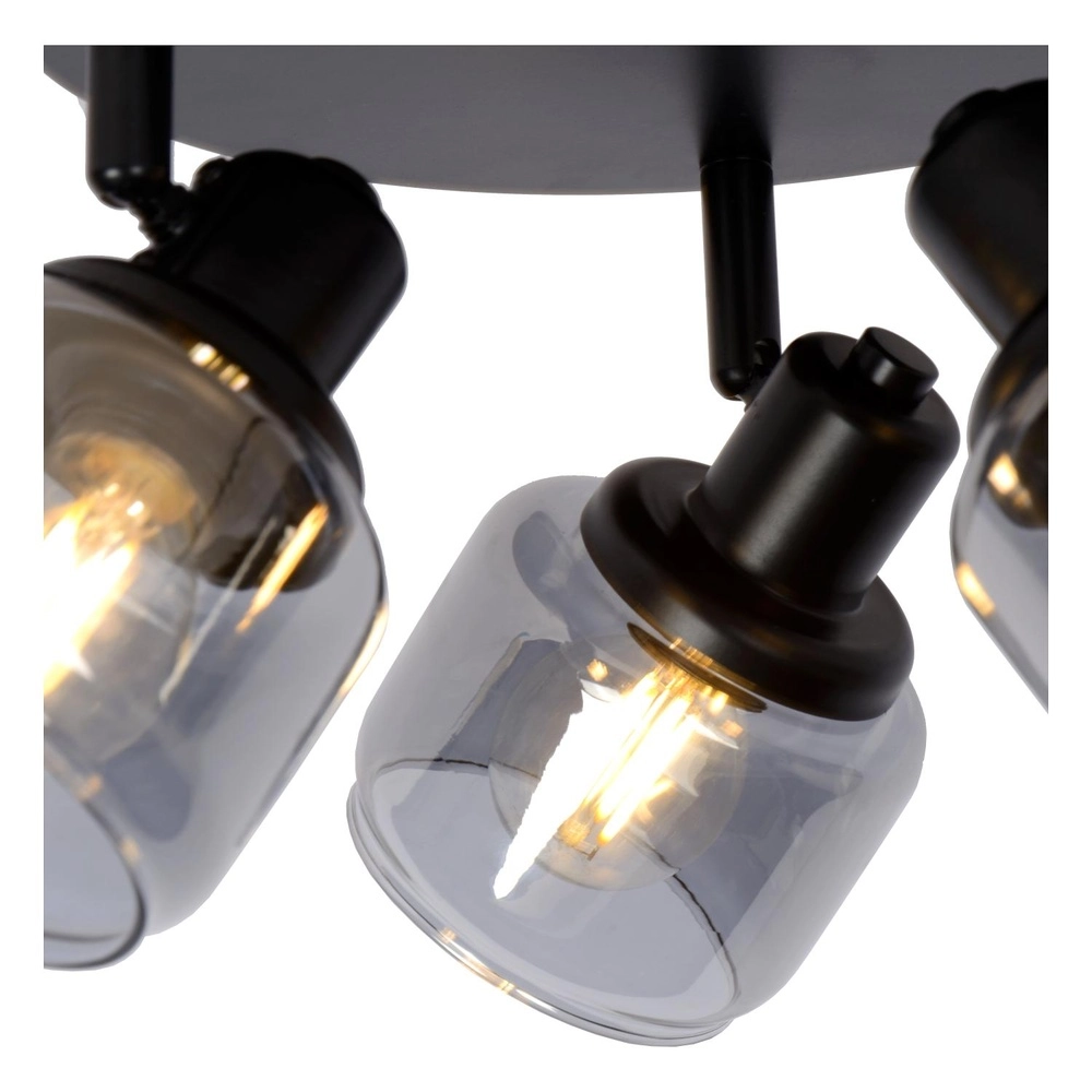 Ceiling lamp Bjorn 3-light black Lucide 5411212771278